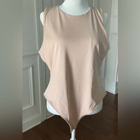 House of Harlow 1960 Tops - House Of Harlow 1960 Womens Ribbed Muscle Tank Bodysuit Nude Sz XL